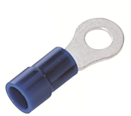 RS PRO Insulated Ring Terminal, 5.3mm Stud Size, 1.5mm² to 2.5mm² Wire Size, Blue