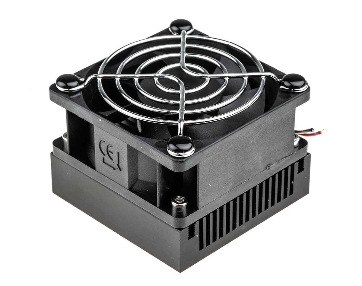 Thermo Electric Devices Heatsink, Universal Square Alu with fan, 0.5K/W, 60 x 60 x 47mm