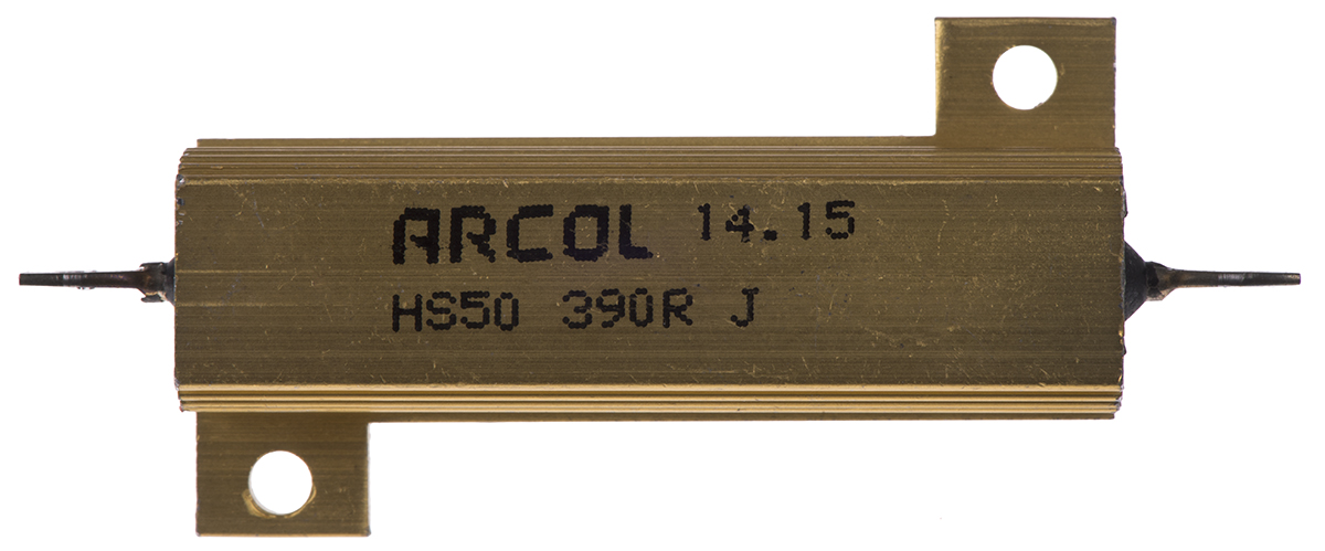 Arcol, 390Ω 50W Wire Wound Chassis Mount Resistor HS50 390R J ±5%