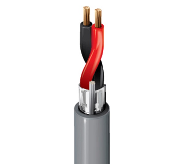 Belden 4300FE Control Cable, 2 Cores, 0.82 mm² 18 AWG, Screened, 100 m, Grey Polypropylene Sheath