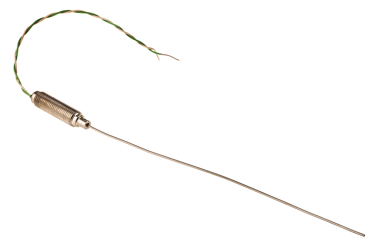 RS PRO Type K Mineral Insulated Thermocouple 150mm Length, 1mm Diameter → +750°C