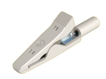 Hirschmann Test & Measurement Crocodile Clip 2 mm Crocodile Clip Connection, Bronze Contact, 8A, White
