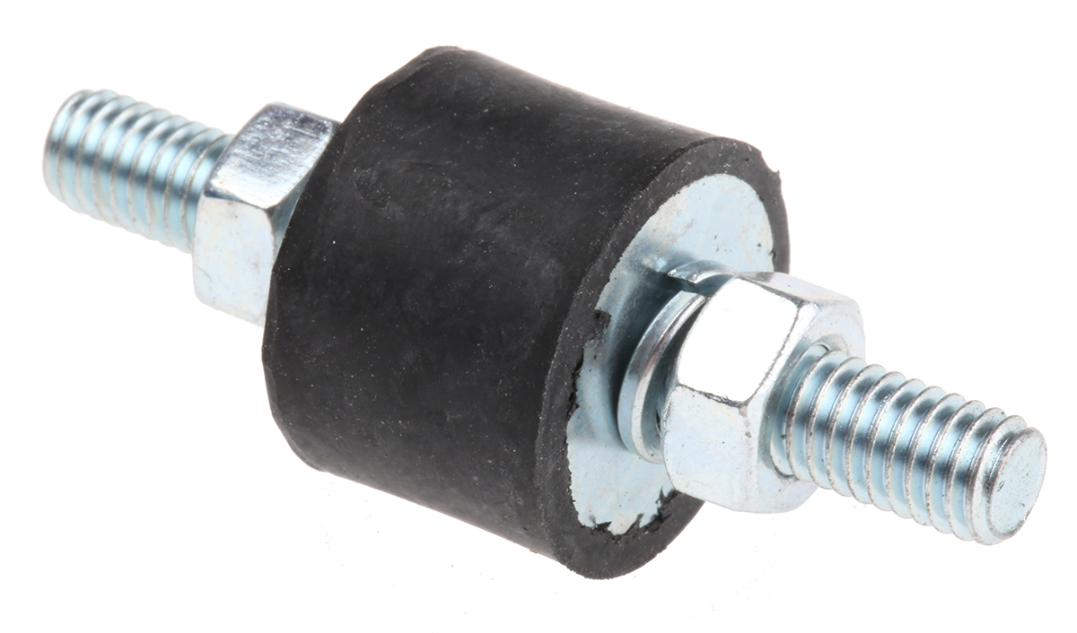 FIBET M6 Anti Vibration Mount, Male to Male Bobbin with 15.9kg Compression Load