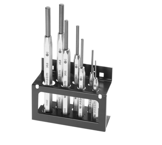 Facom 7-Piece Punch Set, 2 mm, 3 mm, 4 mm, 5 mm, 6 mm, 8 mm, 10 mm Shank