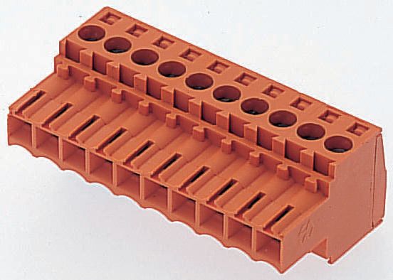 Weidmuller, 3.5mm Pitch, BL, 14 Way, Pluggable Terminal Block, Plug, Cable Mount, Screw Down Termination, 1597480000