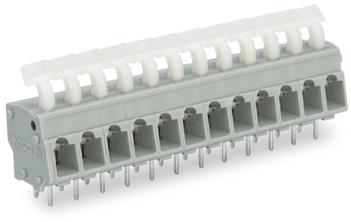 WAGO 257 Series PCB Connector, 3-Contact, 5/5.08mm Pitch, Through Hole Mount, 1-Row, Cage Clamp Termination