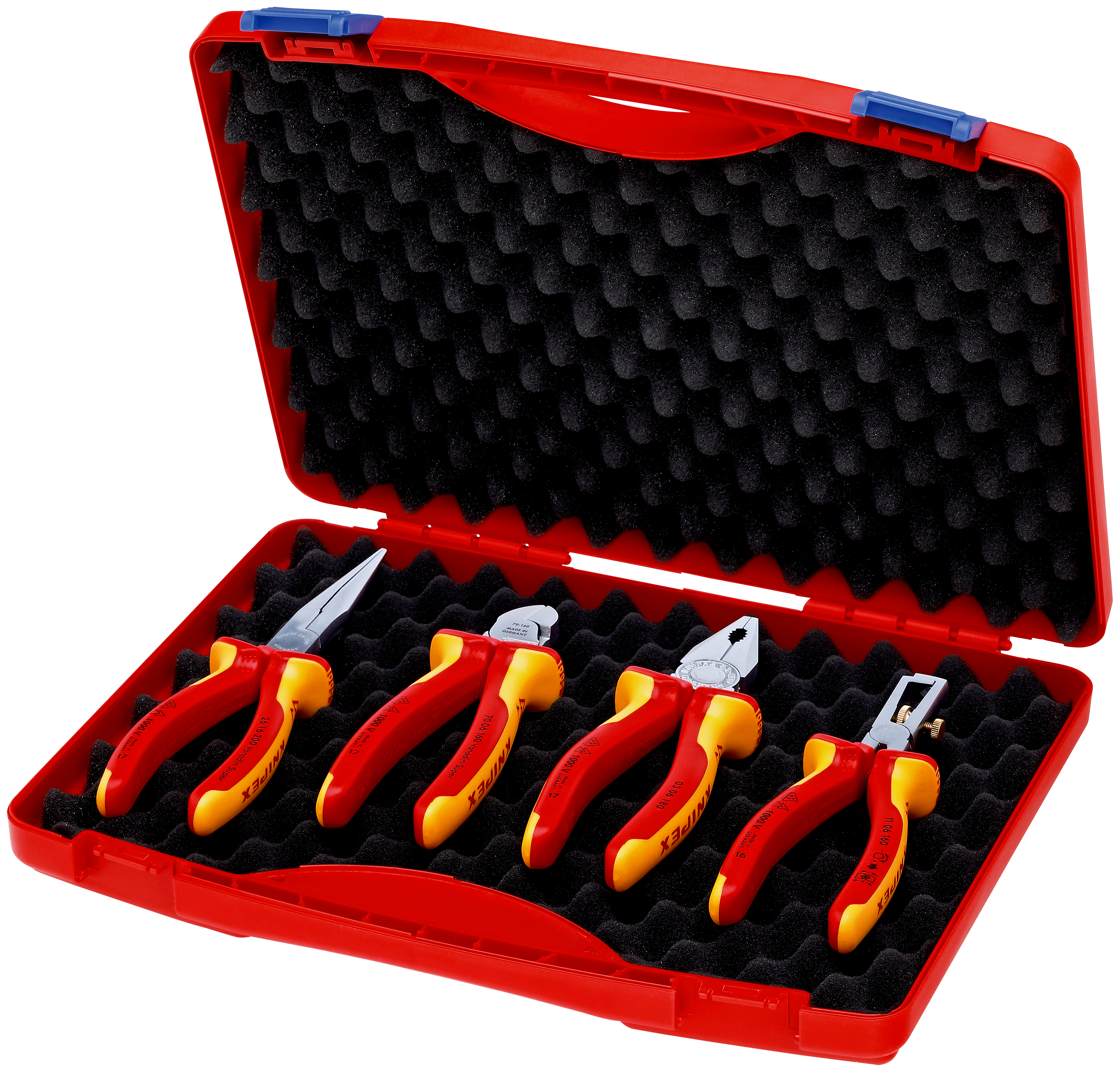 Knipex 4-Piece Plier Set, VDE/1000V, 254 mm Overall