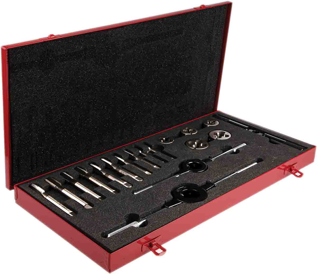 Dormer 18-Piece HSS Thread Tap & Die Set, 1/4 in UNC - 1/2 in UNC Taps, 1/4 in UNC - 1/2 in UNC Dies