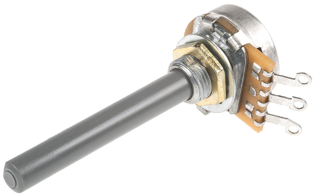 TE Connectivity 23 47kΩ Rotary Potentiometer 1-Gang Panel Mount, 1624144-2