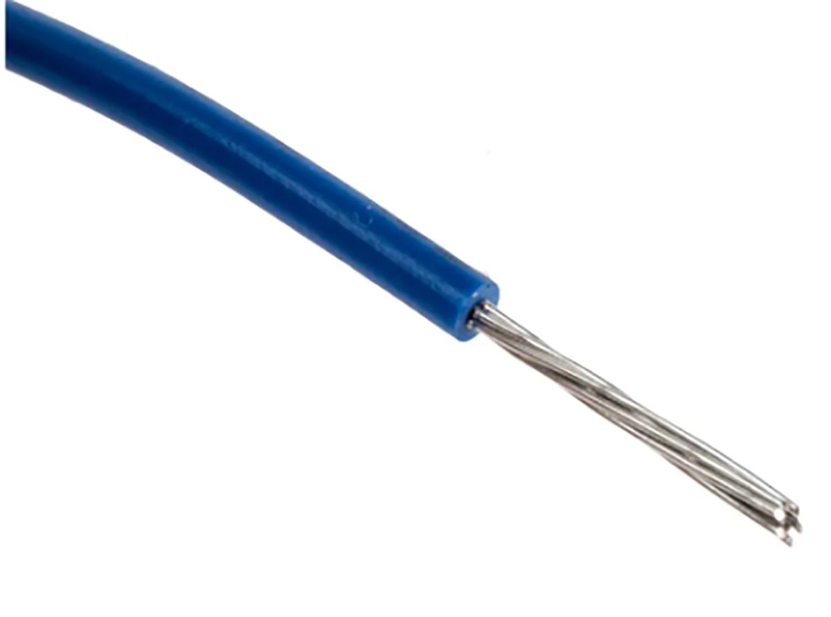 RS PRO Blue 0.52mm² Hook Up Wire, 20 AWG, 10/0.254 mm, 100m, PVC Insulation