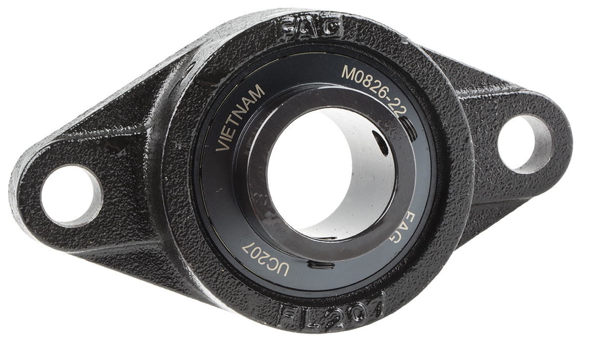 2 Hole Flange Bearing Unit, UCFL207-J7, 35mm ID