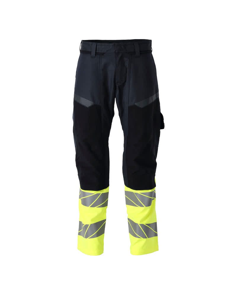 Mascot Workwear Yellow, Navy Hi Vis Trouser