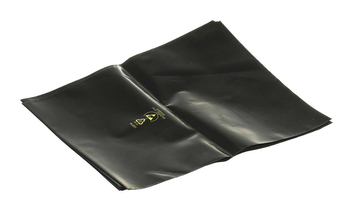 RS PRO Black Conductive Bag 305mm(W)x 252mm(L)