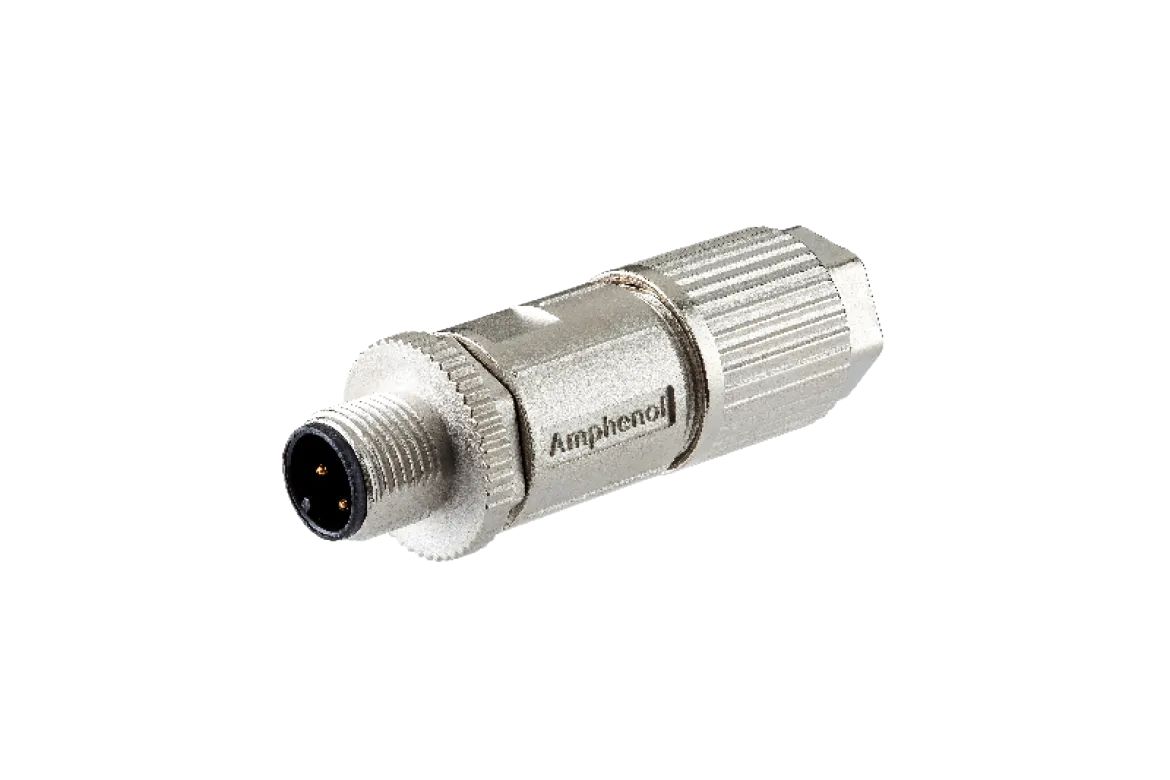 Amphenol Industrial Industrial Circular Connector, 4 Contacts, Cable, M12 Connector, Plug, Male, IP68, MSAS Series