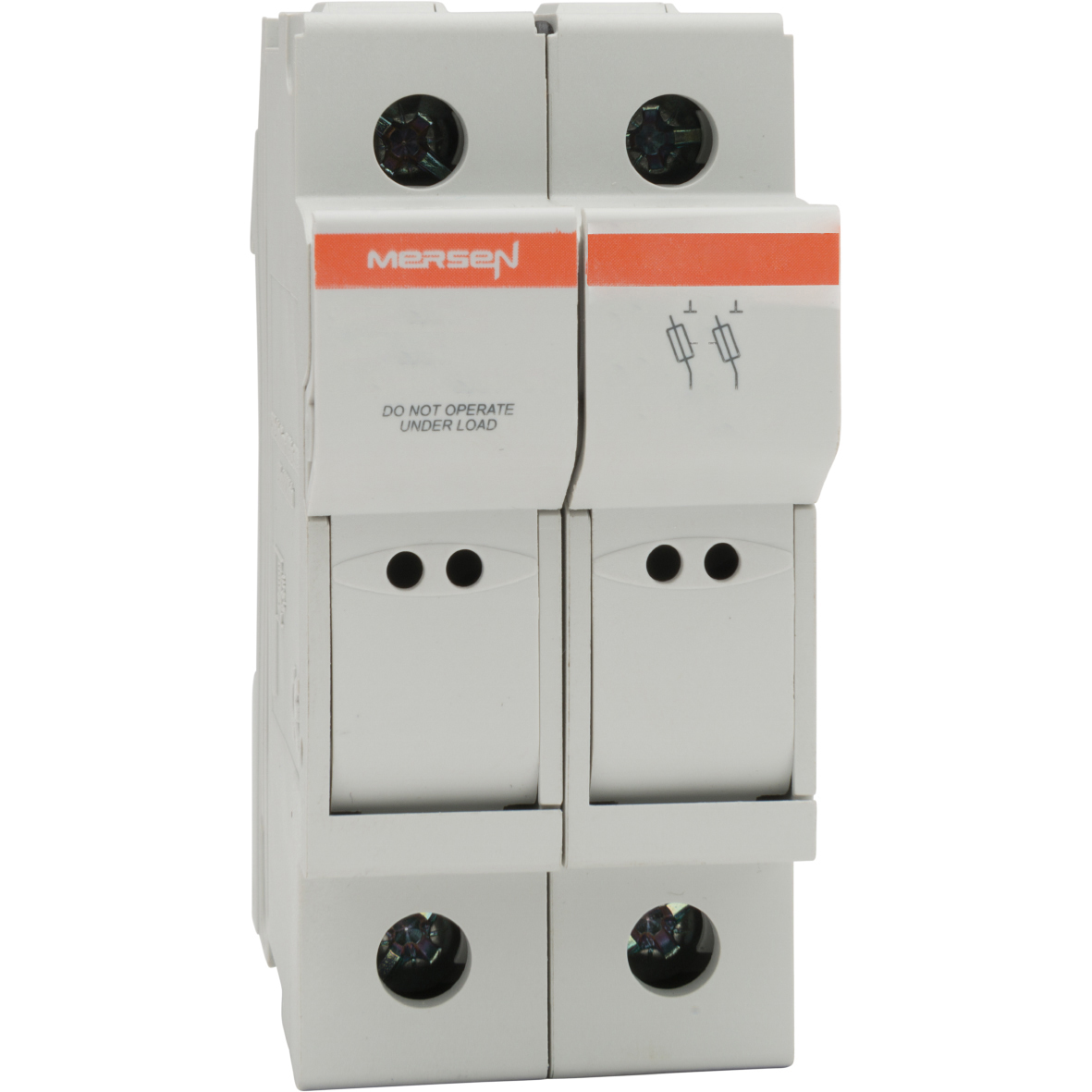 Mersen 25A Rail Mount Fuse Holder for 8 x 31mm Fuse, 2P, 400V ac