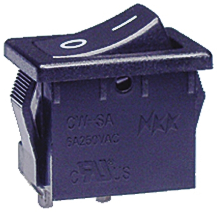 NKK Switches SPST, On-Off Rocker Switch Panel Mount