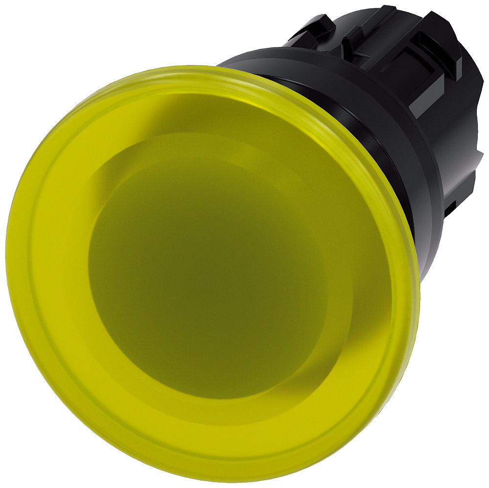 Siemens SIRIUS ACT 3SU10 Series Yellow Momentary Push Button Head, 22mm Cutout, IP66, IP67, IP69K