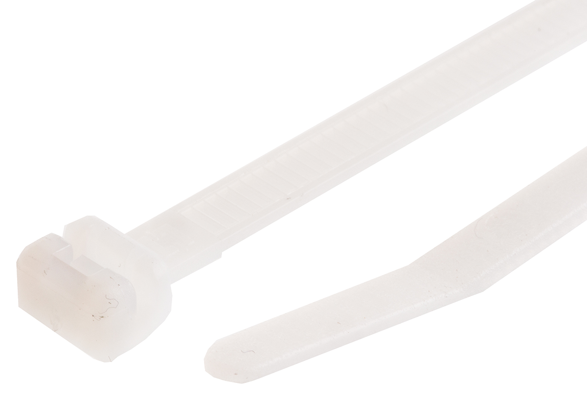 Legrand Cable Tie, 180mm x 4.6 mm, Clear Nylon, Pk-100