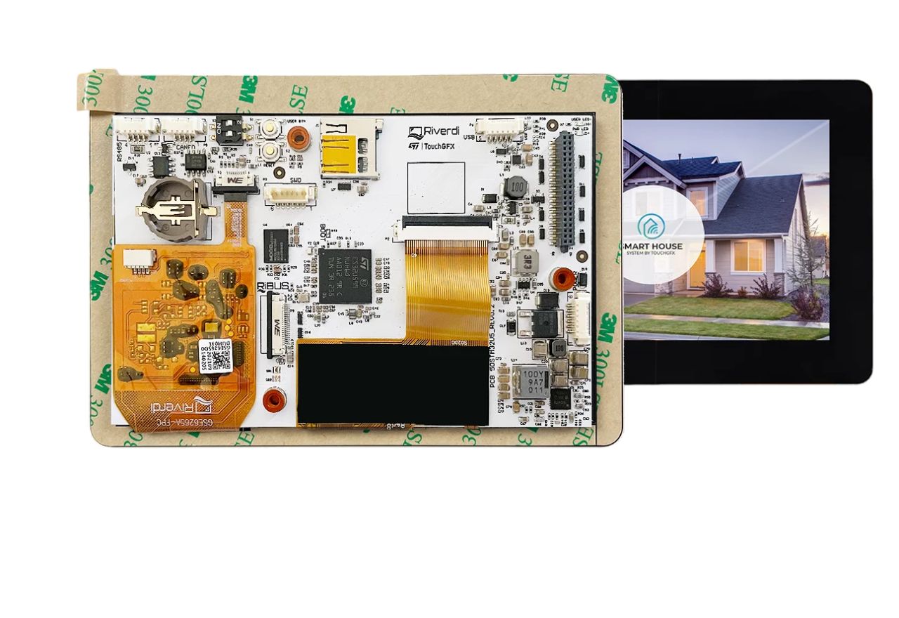 Riverdi RVT50HQSNWC01-BV1.0A IPS TFT TFT LCD Display / Touch Screen, 5in, 800 x 480pixels