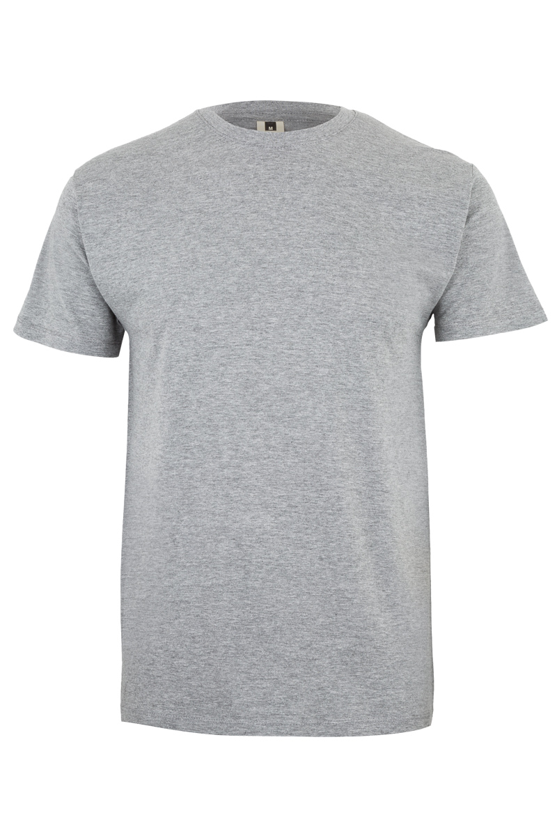 Mukua Heather Grey 85% Cotton, 15% Viscose Short Sleeve T-Shirt, UK- XL