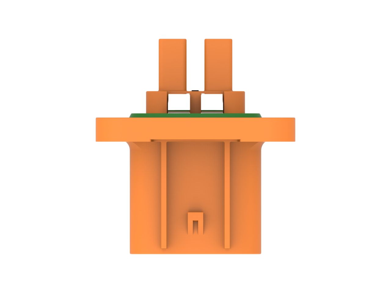 Deutsch, HVA Series Connector Housing Plug Orange Panel Mount 2 Way, Wire Termination 1-2103124-1
