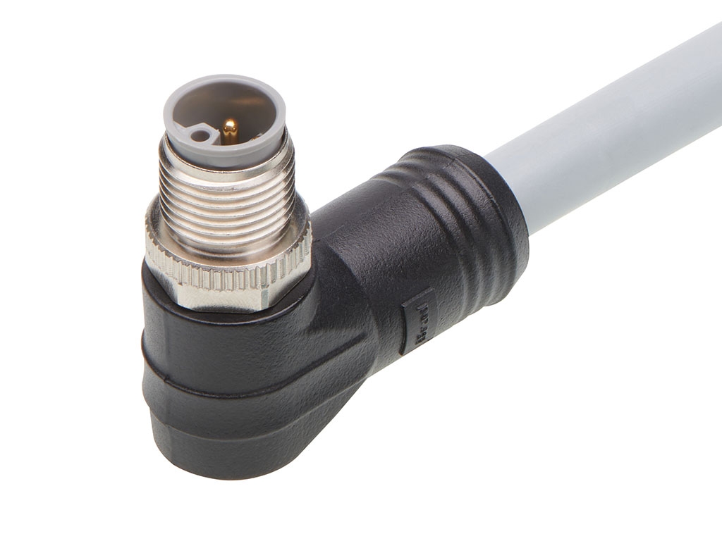 Brad from Molex Cordset, 5 Contacts, Cable, M12 Connector, Plug, Male, IP67, 120500 Series