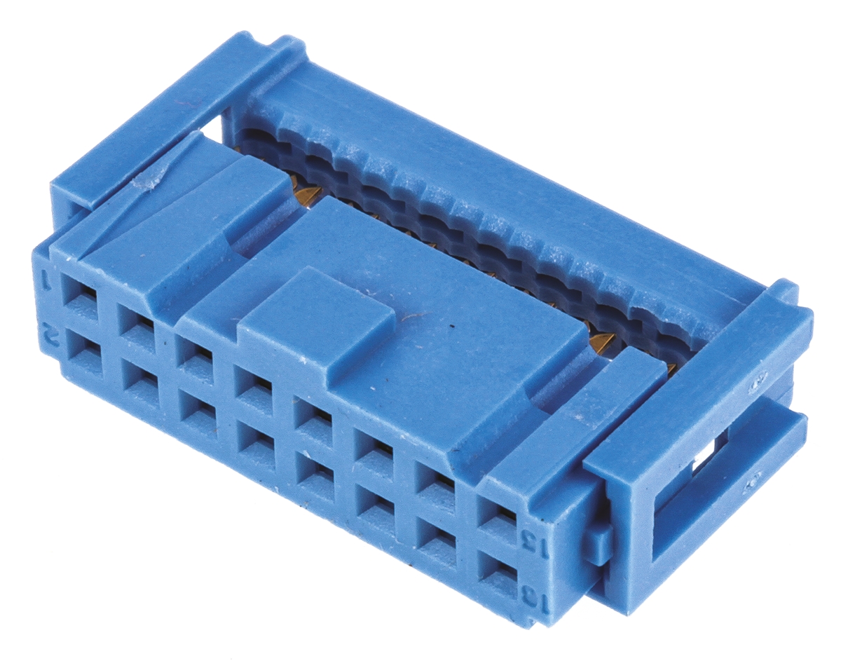 TE Connectivity 16-Way IDC Connector Socket for Cable Mount, 2-Row