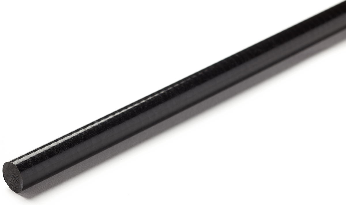 RS PRO Black Glass-Reinforced Plastic GRP Rod, 1m x 70mm Diameter