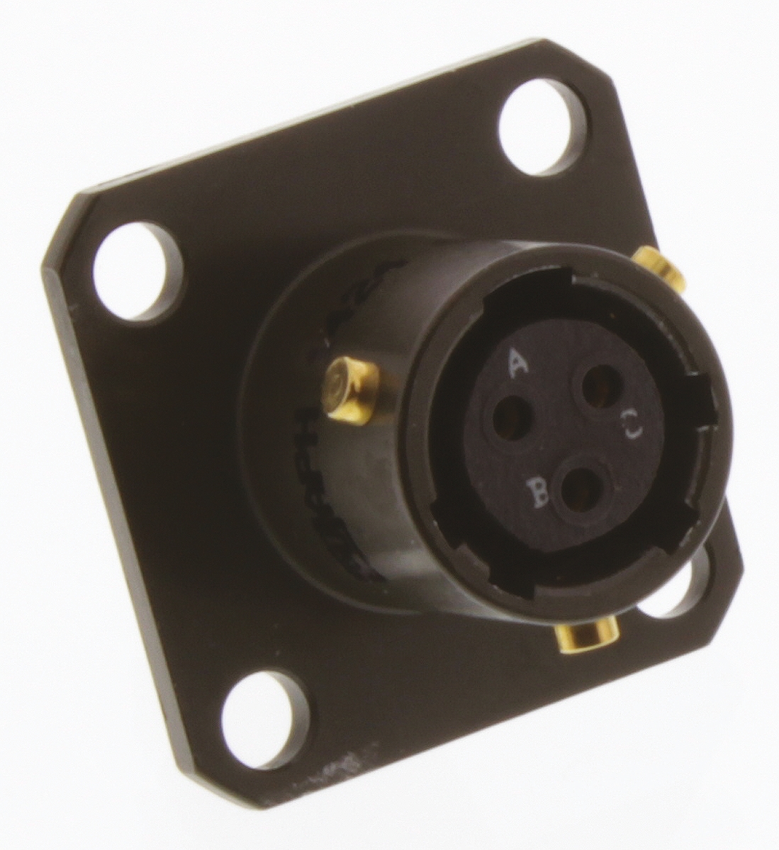Amphenol Limited, 62GB 3 Way Flange Mount MIL Spec Circular Connector Receptacle, Socket Contacts,Shell Size 8, Bayonet
