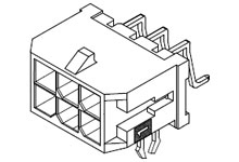 Molex Micro-Fit 3.0 Series Right Angle Surface PCB Header, 24 Contact(s), 3 mm Pitch, 2 Row, Shrouded