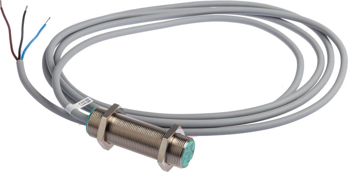 Pepperl + Fuchs Inductive Threaded Barrel Proximity Sensor, M18, 5 mm Detection 0-20 mA, 15 → 30 V dc