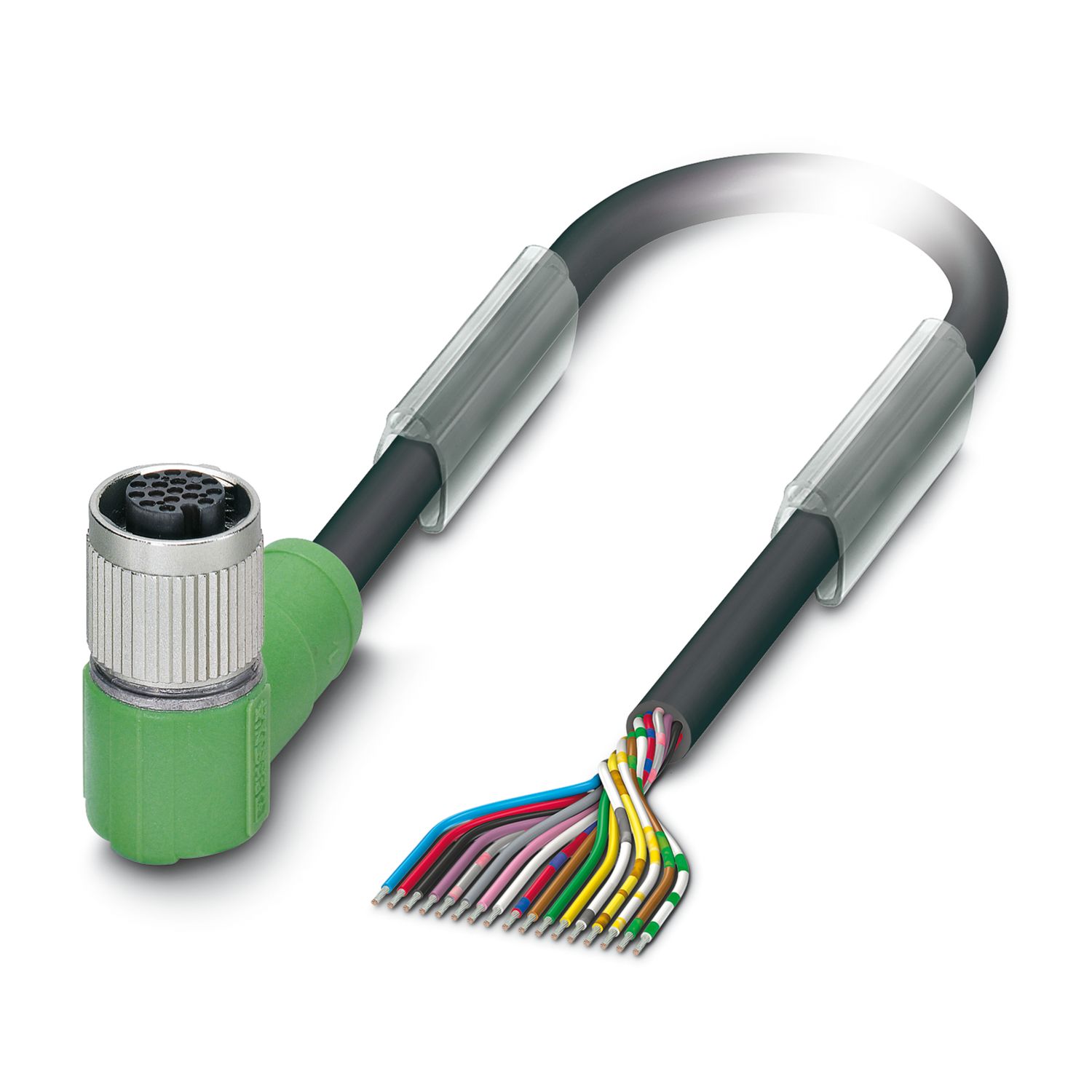 Phoenix Contact Female 17 way M12 to Unterminated 17 way Unterminated Sensor Actuator Cable, 3 m