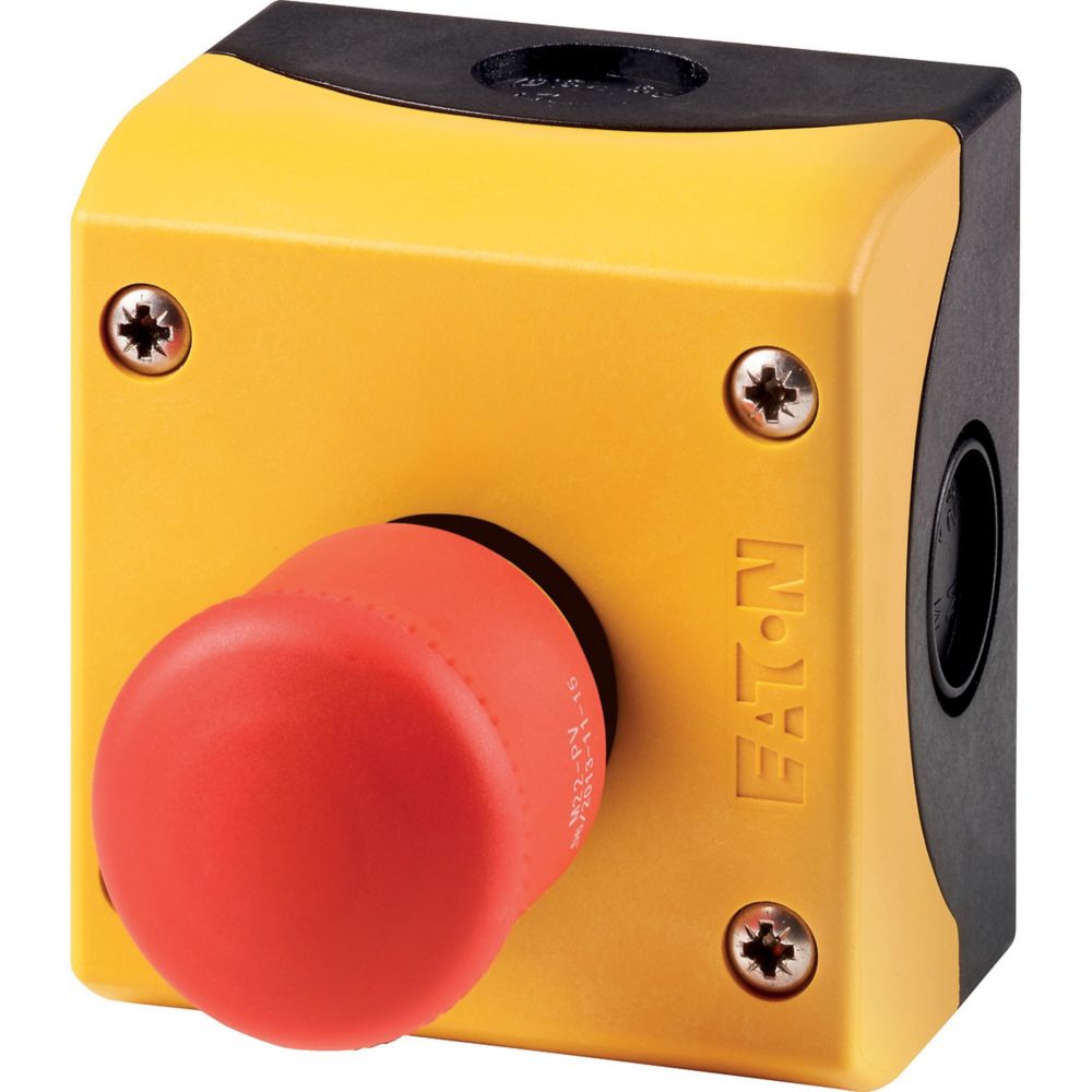 Eaton M22 Series Rotary Emergency Stop Push Button, Panel Mount, 22mm Cutout, 3 NC
