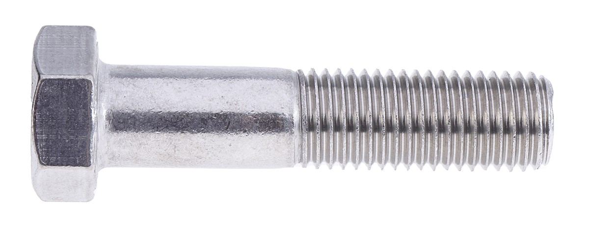 RS PRO Stainless Steel, Hex Bolt, M16 x 70mm