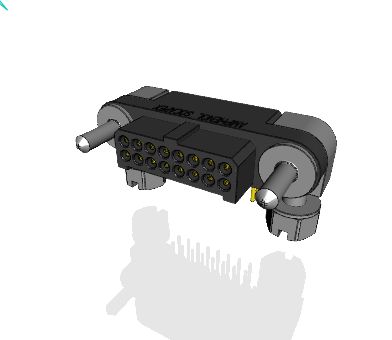 Amphenol Socapex MHDAS Series Right Angle PCB PCB Header, 16 Contact(s), 1.27 mm Pitch, 2 Row, Shrouded