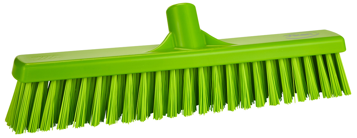 Vikan Broom, Green With PET Bristles