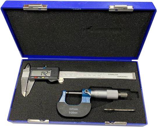 RS PRO Metric & Imperial Caliper and Micrometer Measuring Set