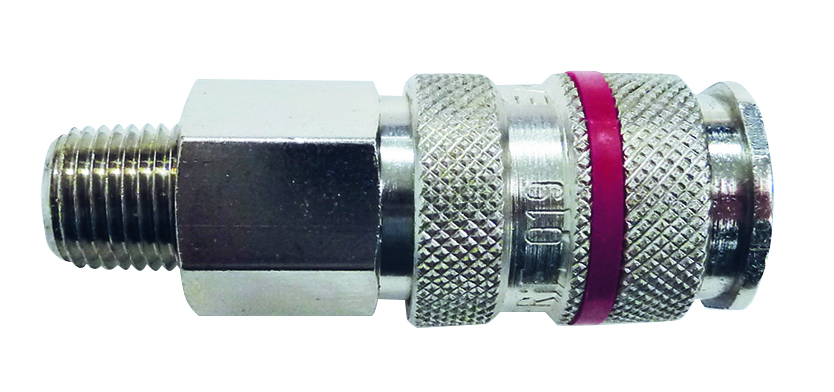 RS PRO Nickel Plated Steel Female Pneumatic Quick Connect Coupling, 3/8 in Female Threaded