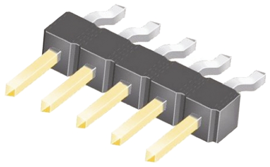 Samtec TSM Series Right Angle Surface Pin Header, 5 Contact(s), 2.54 mm Pitch, 1 Row, Unshrouded