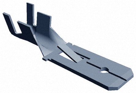TE Connectivity FASTIN-FASTON .250 Uninsulated Male Spade Connector, Tab, 6.35 x 0.81mm Tab Size, 4mm² to 6mm²