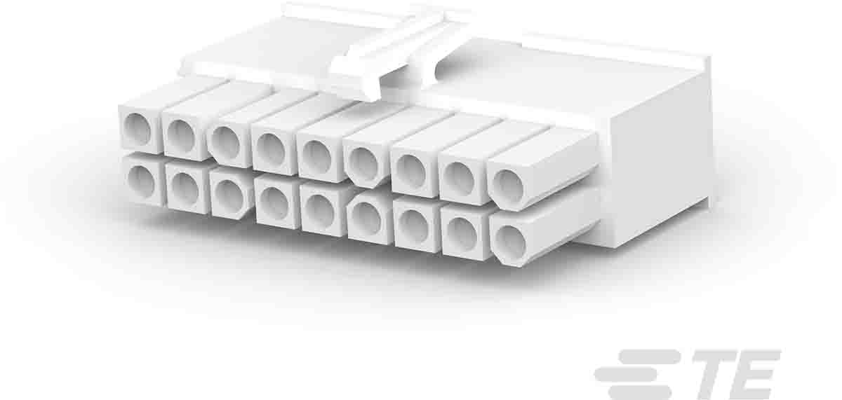 TE Connectivity, Mini-Universal MATE-N-LOK Male PCB Connector Housing, 4.14mm Pitch, 18 Way, 2 Row