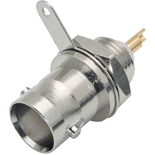 L-Com BAC Series Plug Panel Mount BNC Connector, Straight Body