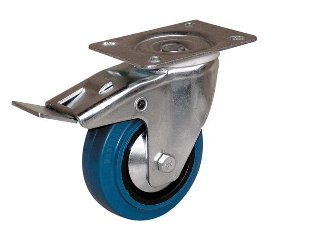 Guitel Hervieu Braked Swivel Castor Wheel, 150kg Capacity, 125mm Wheel
