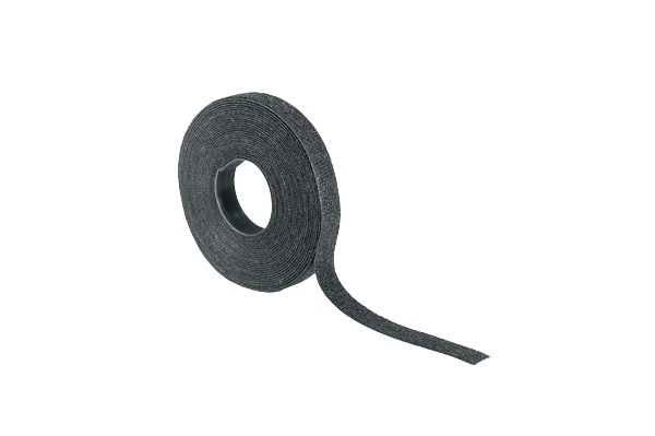 HellermannTyton Cable Tie, Hook and Loop, 25m x 13 mm, Black PA (Loop), PP (Hook), Pk-1