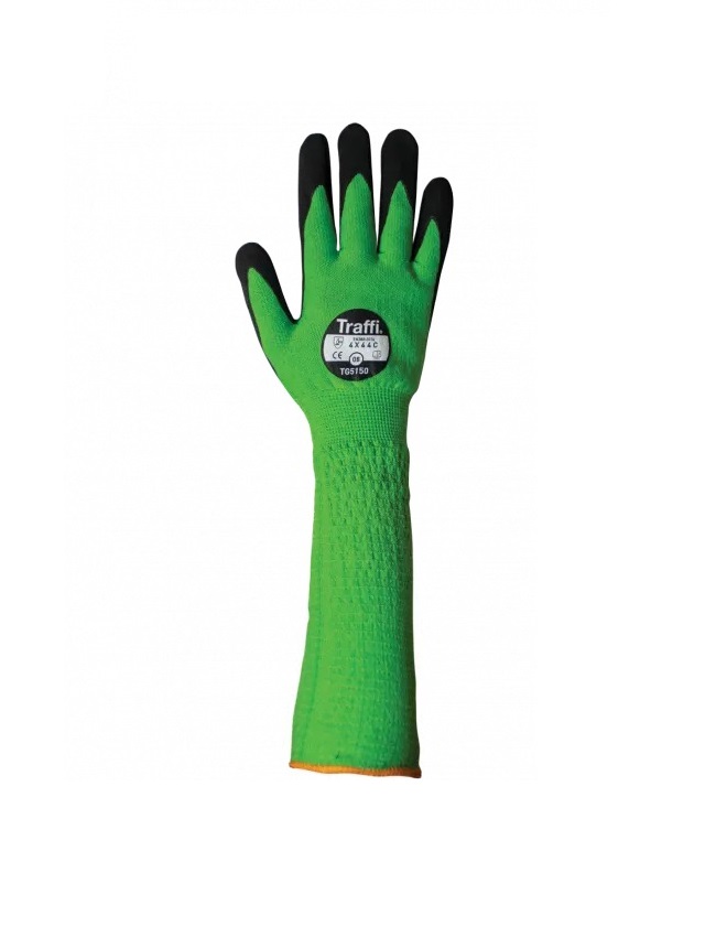 Traffi TG5150 Green Work Gloves, Size 11