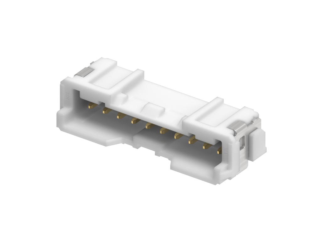 Molex 50557 Series Right Angle Surface PCB Header, 10 Contact(s), 2 mm Pitch, 1 Row, Shrouded