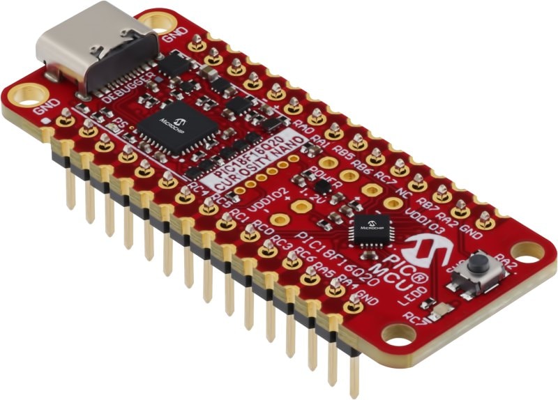Microchip PIC18F16Q20 CURIOSITY NANO PCB Assembly Evaluation Board EV73T25A