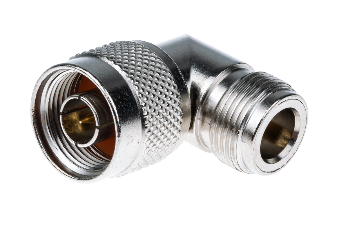 Cinch Female, Male N Connector, 50Ω, Right Angle Body