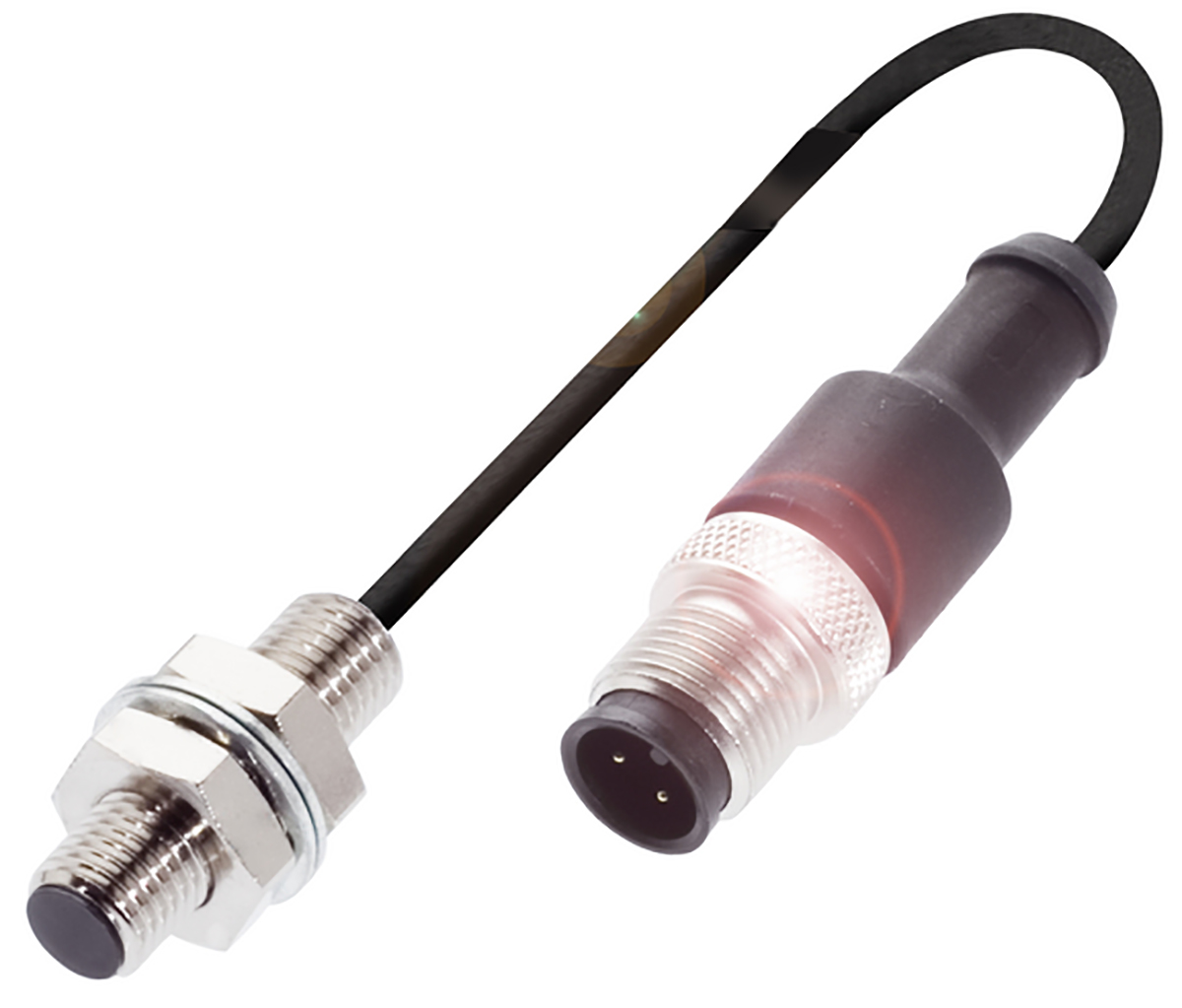 BALLUFF Inductive Threaded Barrel Proximity Sensor, M8, 2 mm Detection, PNP NO, 10 → 30 V dc