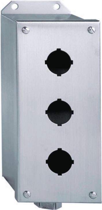Schneider Electric Stainless Steel Harmony 9001K Push Button Enclosure - 1 Hole 30mm Diameter